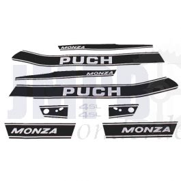 Stickerset Puch Monza 4SL Zwart/Wit