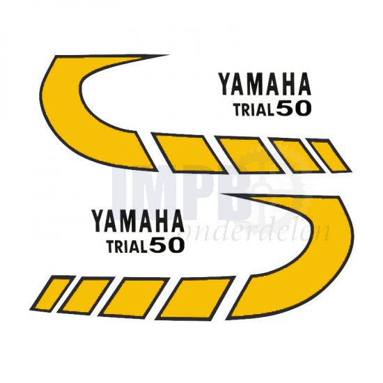 Stickerset Yamaha Trial 50 Geel