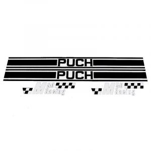 Stickerset Puch M50 Racing Zwart op Wit