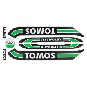 Stickerset Tomos A3 Oud Model Groen