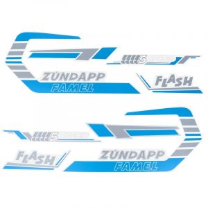 Stickerset Zundapp Famel Flash Blauw/Grijs