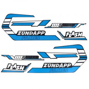 Stickerset Zundapp Famel Flash Blauw/Zwart