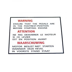 Waarschuwings Sticker Yamaha FS1/RD 73