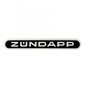 Sticker Zundapp Zwart/Wit 128MM