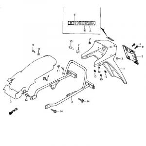 Achterspatbord Honda MB50