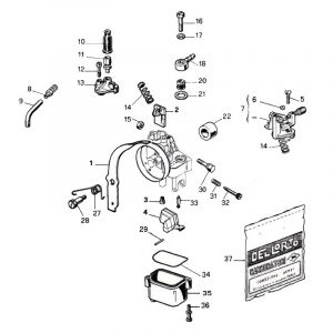 Exploded view Dellorto SHA 13/13