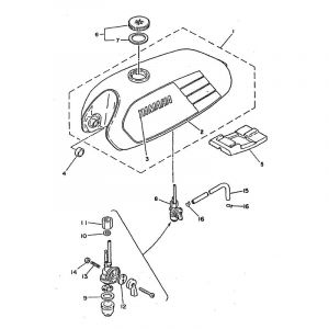 Benzinetank Yamaha FS1 2RU