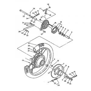 Achterwiel Yamaha FS1 2RU