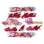 Stickerset Gilera Citta Dizzy Donkerrood/Paars