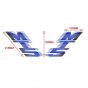 Stickerset Tank Honda MT5 88/89 Blauw/Wit