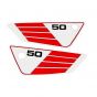 Zijkaststickerset Yamaha FS1 3E9 Rood/Wit